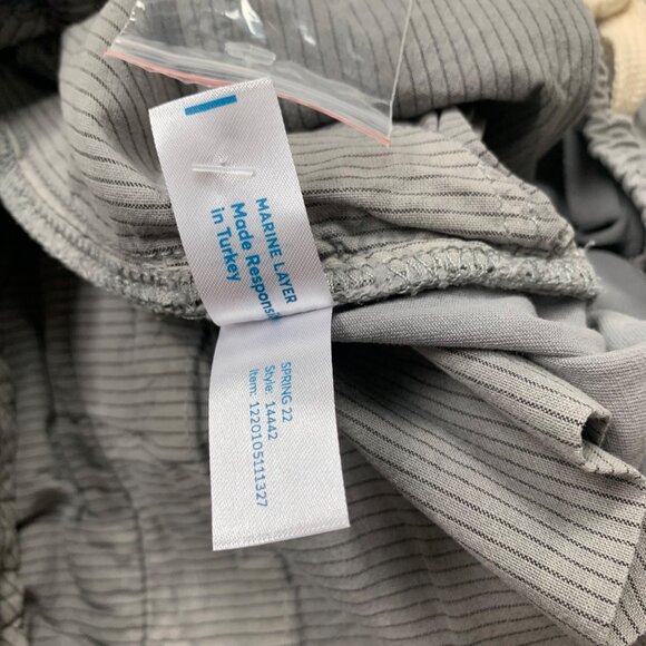 Marine Layer Saturday Jogger Slim Fit Light Grey Pants Men’s Large Drawstring - Picture 5 of 10